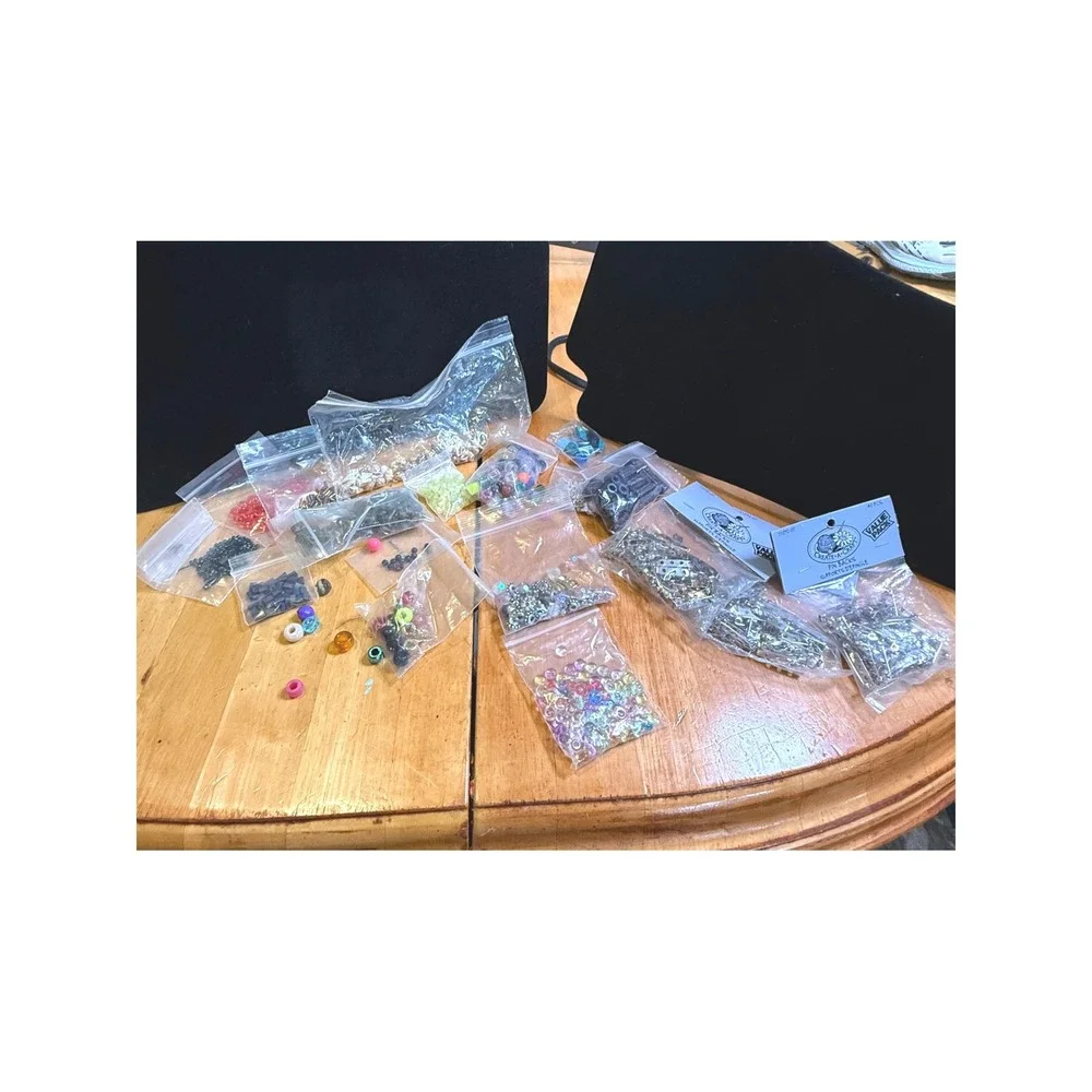 Mixed Jewelry‎ Making Craft Supply Lot Beads Shells Create-A-Craft Pin Backs